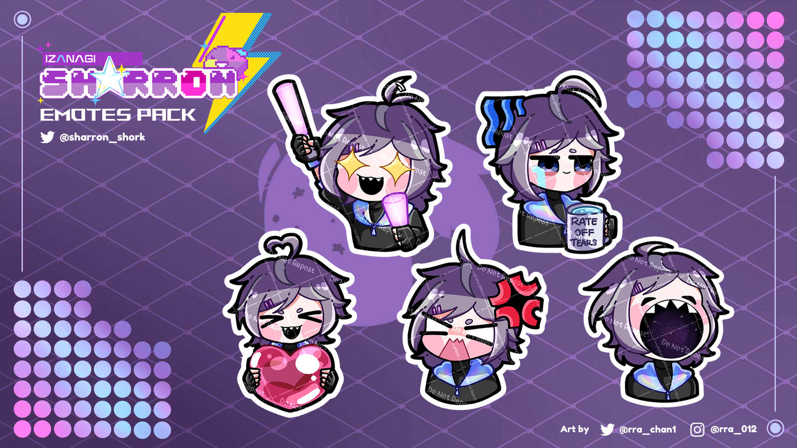 Izanagi Sharron_Emotes Set #VTUBEREMOTES